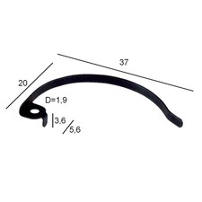 Sperrfeder Nr. 184, aus Stahl, gebogen, für Gross- Tisch- und Antikuhren 