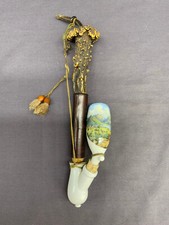 ALTE PORZELLAN PFEIFE HANDBEMALT LANDSCHAFT