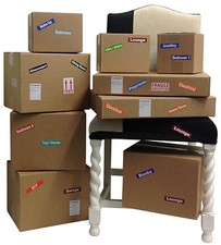 Umzugshaus farbcodierte