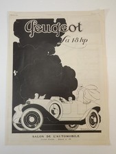 Werbung Reklame 1924 Peugeot