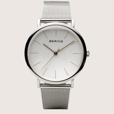 Bering  Unisex Armbanduhr Slim Classic - 13436-001 Meshband Saphirglas