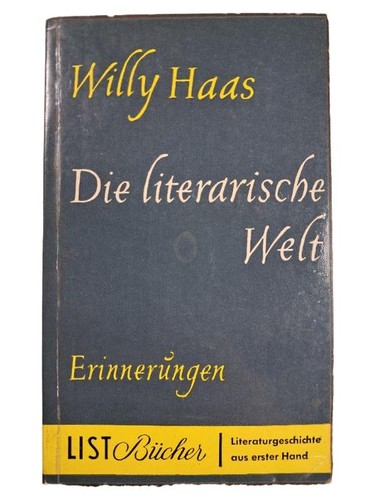 Willy haas autobiografie - willy,