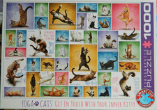 1000 Teile Puzzle "Yoga Katzen" , vollständig, super Zustand