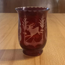 Überfang Glas Rubinrot
