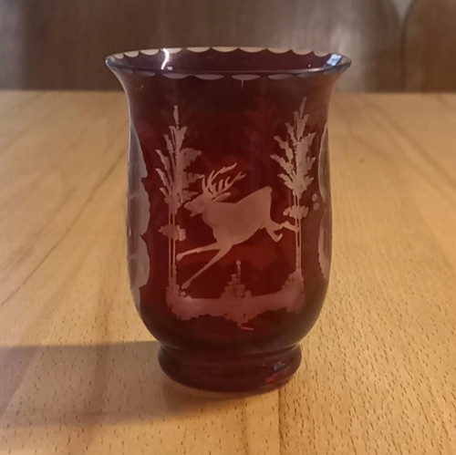 überfang glas rubinrot - Überfang,