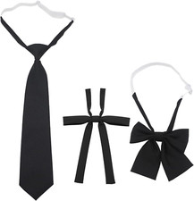 3 Stück Damen-Krawatten, Uniform-Krawatten, Fliegen, Verstellbare Krawatten, Mod