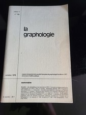Verkaufe Sonderbulletin La Graphologie Nr. 156 Oktober 1979