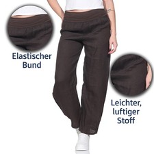 Damen Stoffhose Leinenhose