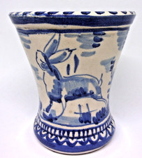 ANTIKE / VINTAGE SPANISCHE TALAVERA ? KERAMIKBECHER handbemalt,