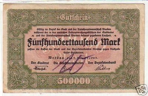 Banknote 500000 mark inflation - 500000,