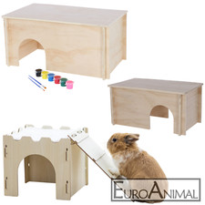 Nagerhaus Kleintierhaus Kaninchenhaus Burg Hasenhaus; aus Sperrholz