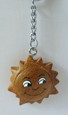  Schlüsselanhänger Motiv  Sonne  Holz handbemalt Mitgebsel Geschenk