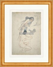 Zwei Figuren und Katze Aktzeichnung Erotik Liebespaar Pablo Picasso 024 Gerahmt