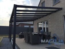 Terrassenüberdachung Alu 9 m breit 8 mm VSG Terrassendach SAMOA Carport Glas