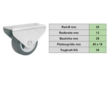 Parkett-Bockrolle 25x13 mm