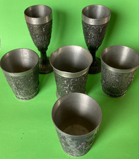 6-tlg. Set Zinnbecher & Kelche