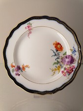 Meissen Teller A-Kante feinstes Blumenbukett Ø 17,5cm 1. Wahl Pfeifferzeit