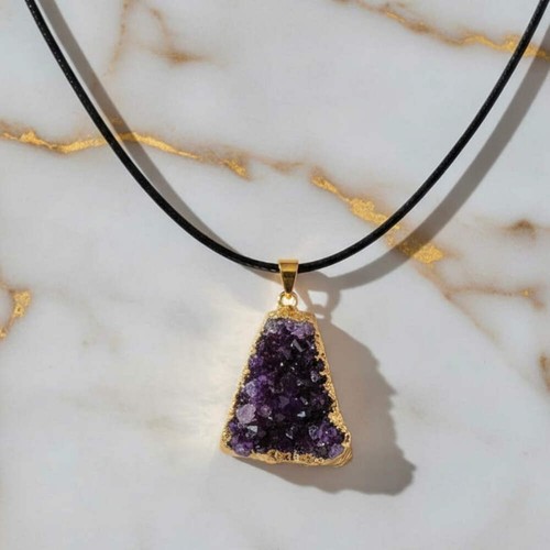 Amethyst halskette edelstein - -,