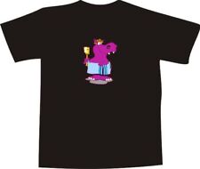 T-Shirt E796 - Comic Design - dickes Nielpferd geht baden