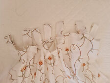 3 x Gardinen mit aufgenähten Blüten und Schlaufen Auftragsarbeit