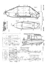 Schwimmwohnwagen, Wohnanhänger-Hausboot 864 S.