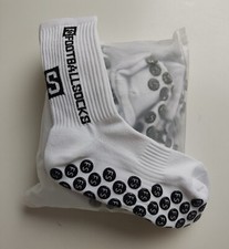 5 Paar FS Football Socks - Sportsocken - Grip Socken - 39-46- weiß