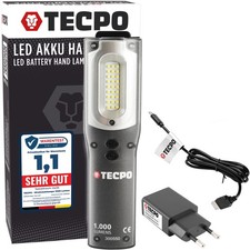 TECPO WERKSTATTLAMPE AKKU HANDLAMPE 1000lm LED ARBEITSLEUCHTE STABLEUCHTE IP54