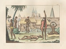 Fakirs Sufi Muslim Fakir Islam costumes Aquatinta Radierung Ferrario 1820