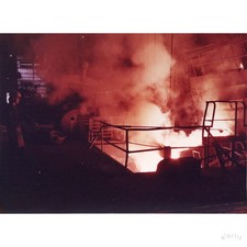 HORST THORAU VINTAGE FOTO SCHMELZOFEN GLUT INDUSTRIE DDR MAGDEBURG VP: 150€*