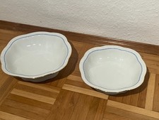 Zeh Scherzer Bavaria, 2 Porzellan Schüsseln, Servierschüsseln, verziert Goldrand