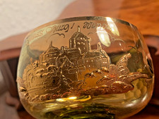 Kelch Pokal Glas Gold Malerei