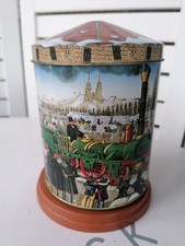 Blechdose Keksdose Spieluhr Weihnachten Eisenbahn Karussell