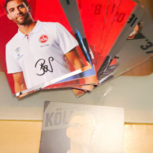 Signierte autogrammkarte fc - autogrammkarte, 1.