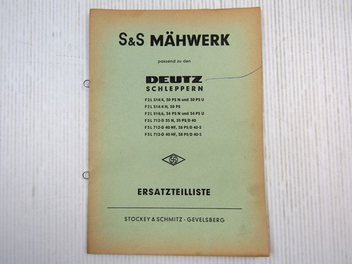 Mähwerk deutz schlepper - mähwerk,
