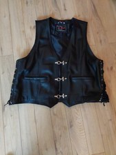 Biker Lederweste  Neu 6XL