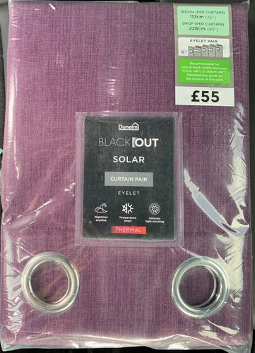 Dunelm solar aubergine - solar,