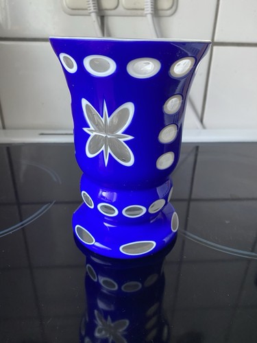 überfangglas vase böhmen - Überfangglas,