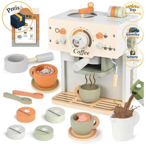 Kaffeemaschine holz kinder - kaffeemaschine,