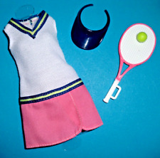%***Original Barbie Tennis Kleidung*Outfit*Kleid*Tennisschläger*Cap**%
