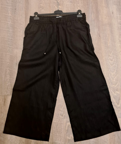 Schwarze leinen culotte von - leinen,