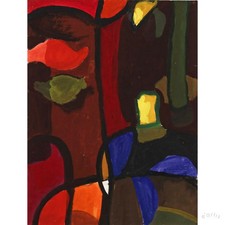 FRITZ KELLER ORIGINAL TEMPERA BÄUME MEER KÜSTE SPÄTEXPRESSIONISMUS VP: 4420€*