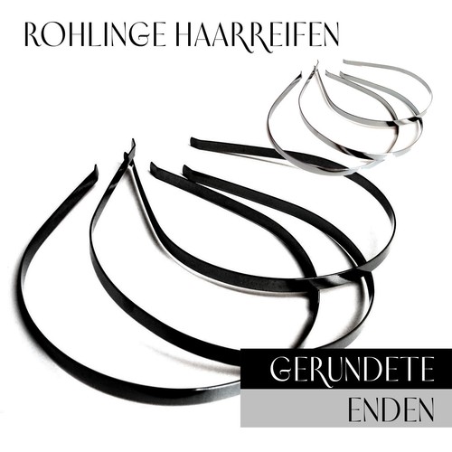Haarreifen rohling silber - rohling,