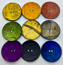 Kokosnussknöpfe, bunt, Nähen