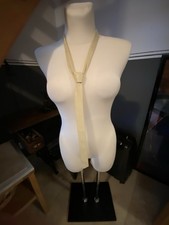 Krawatte, Leder, beige 