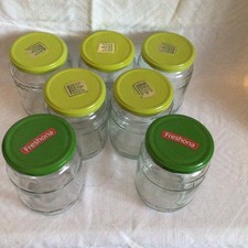 7 gleich große Einmachgläser Schraub-Gläser Twist-Off - 660 ml, 13 cm hoch