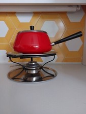 Vintage SPRING Fondue-Topf, Brenner, Zubehör, gebraucht