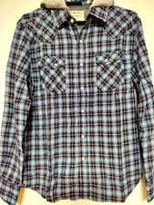 Herren Hemden T-Shirts mit Kapuze lange Ärmel Kariert Kapuzenjacke Gr.S-XL/XXL