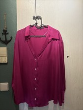 Zara Satin Bluse Pink Grösse XL Neu