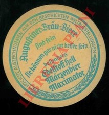 Bier - Untersetzer "Augustiner Brau München".