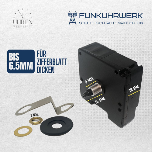 Funkuhrwerk welle ohne - welle,